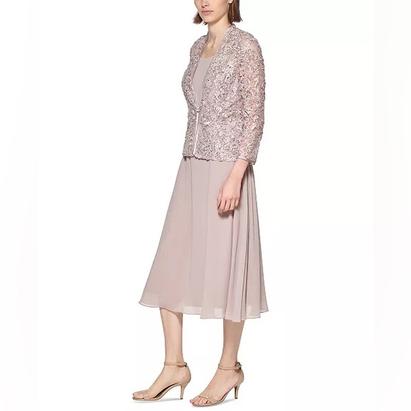 Jessica Howard formal dress 16 champagne embellished jacket - Picture 4 of 11